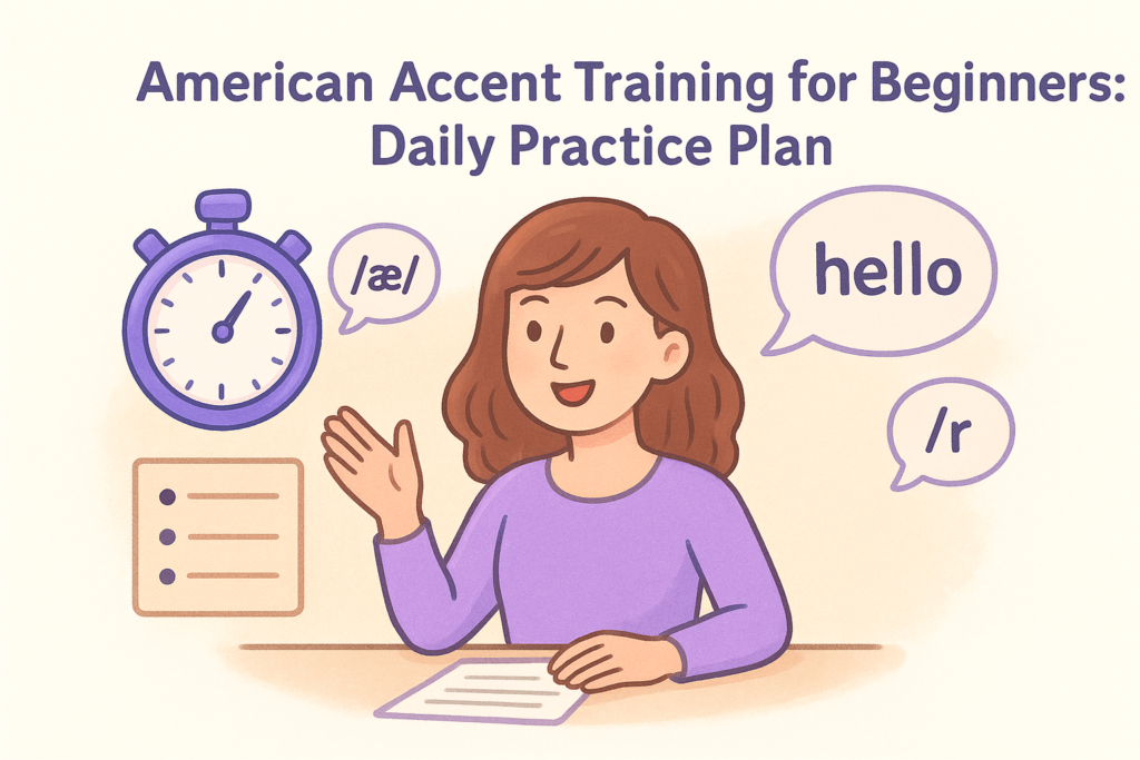 American Accent Training for Beginners: Daily Practice Plan
