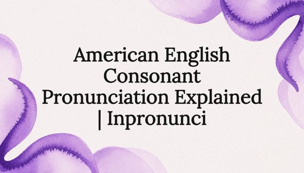 Decorative title card illustration for American English consonants
