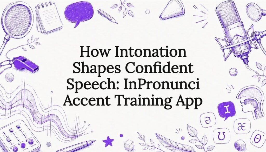 Decorative title card illustration for accent training blog