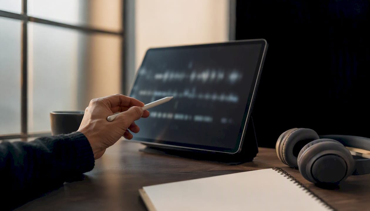 Coach marking speech waveforms during pronunciation training