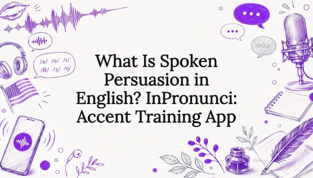 Decorative professional accent training title card illustration