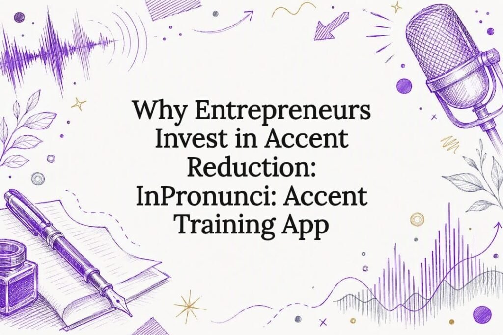 Decorative title card illustration for accent training article