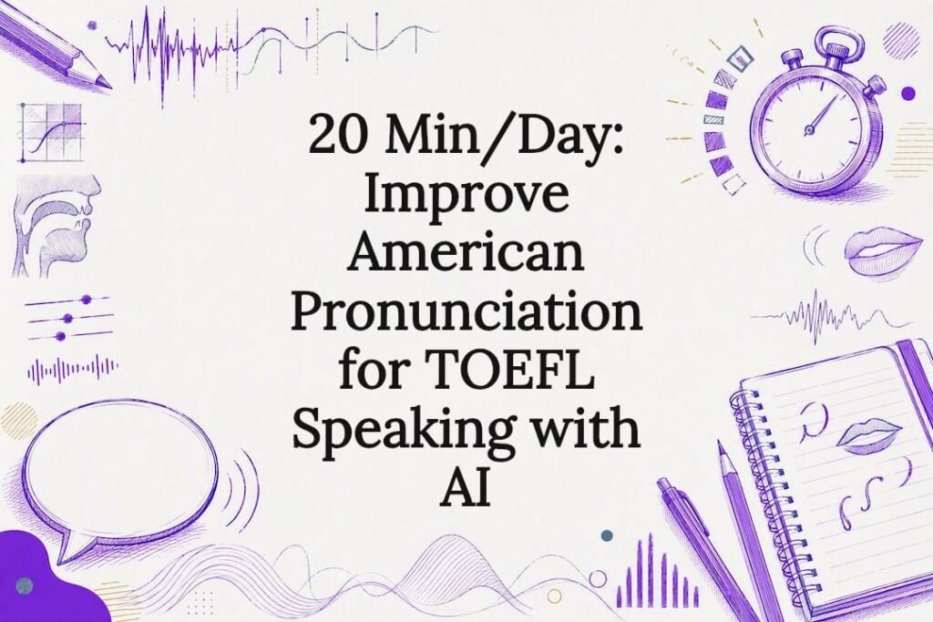 Pronunciation practice title card illustration