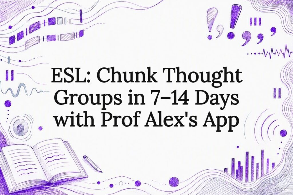 Thought groups pronunciation title card