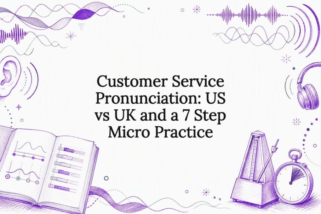 Pronunciation comparison title card illustration