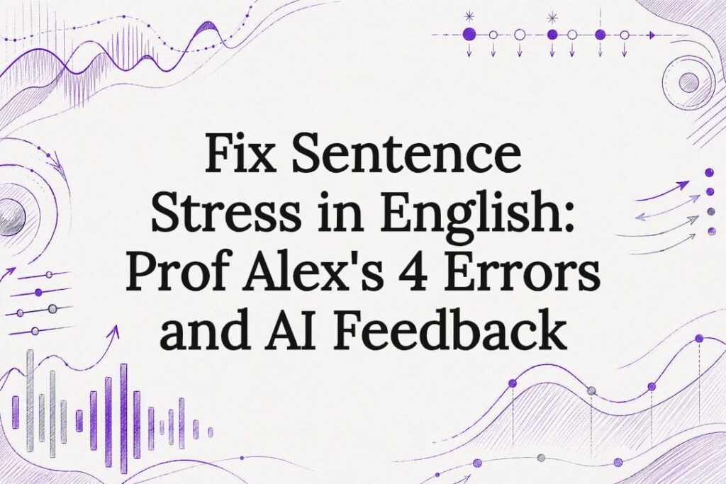 Sentence stress pronunciation title card