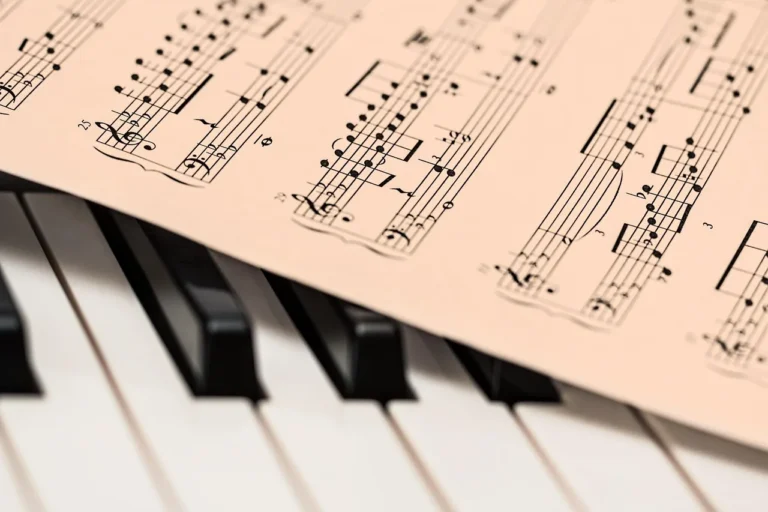 Piano, sheet music, music - American English Stress Patterns Examples