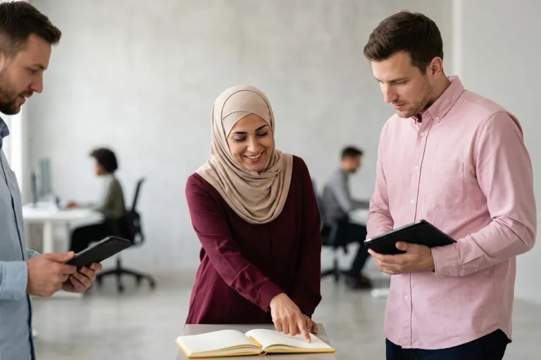Teamwork, office, collaboration - Structured Accent Training Benefits ESL Pros