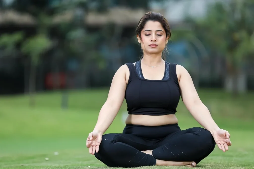 Woman, yoga, meditation - Therapist Approved Breathing for Speech: 6 Drills From Prof. Alex