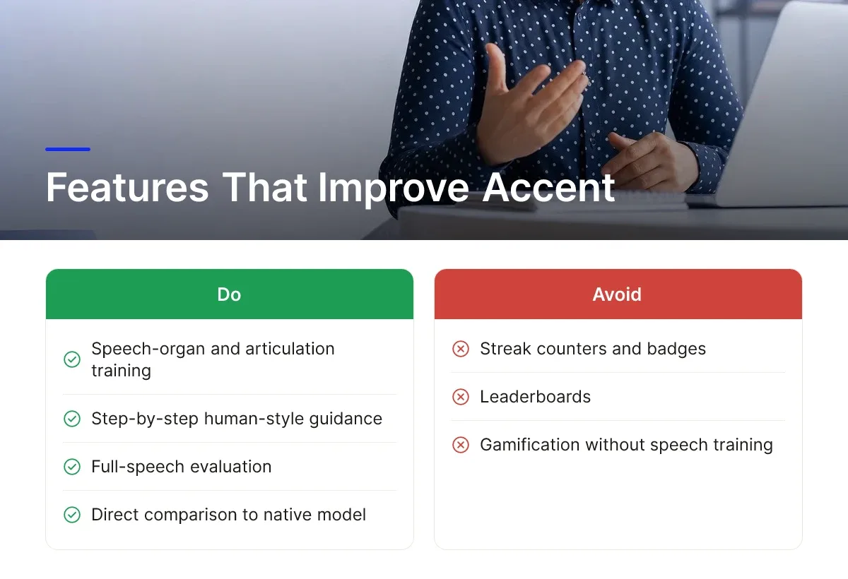 Features That Improve Accent