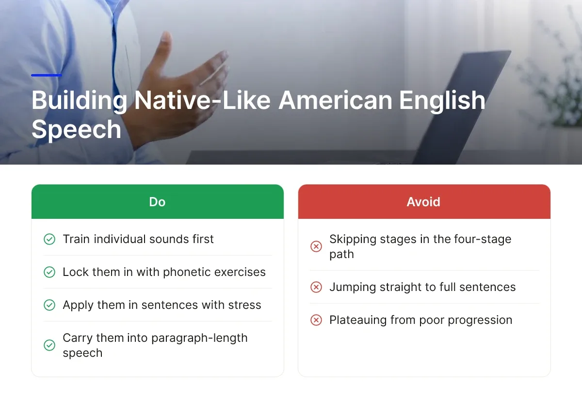 Building Native-Like American English Speech