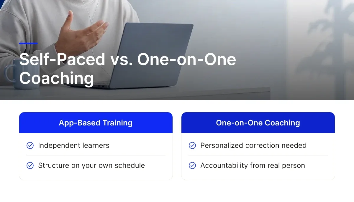 Self-Paced vs. One-on-One Coaching
