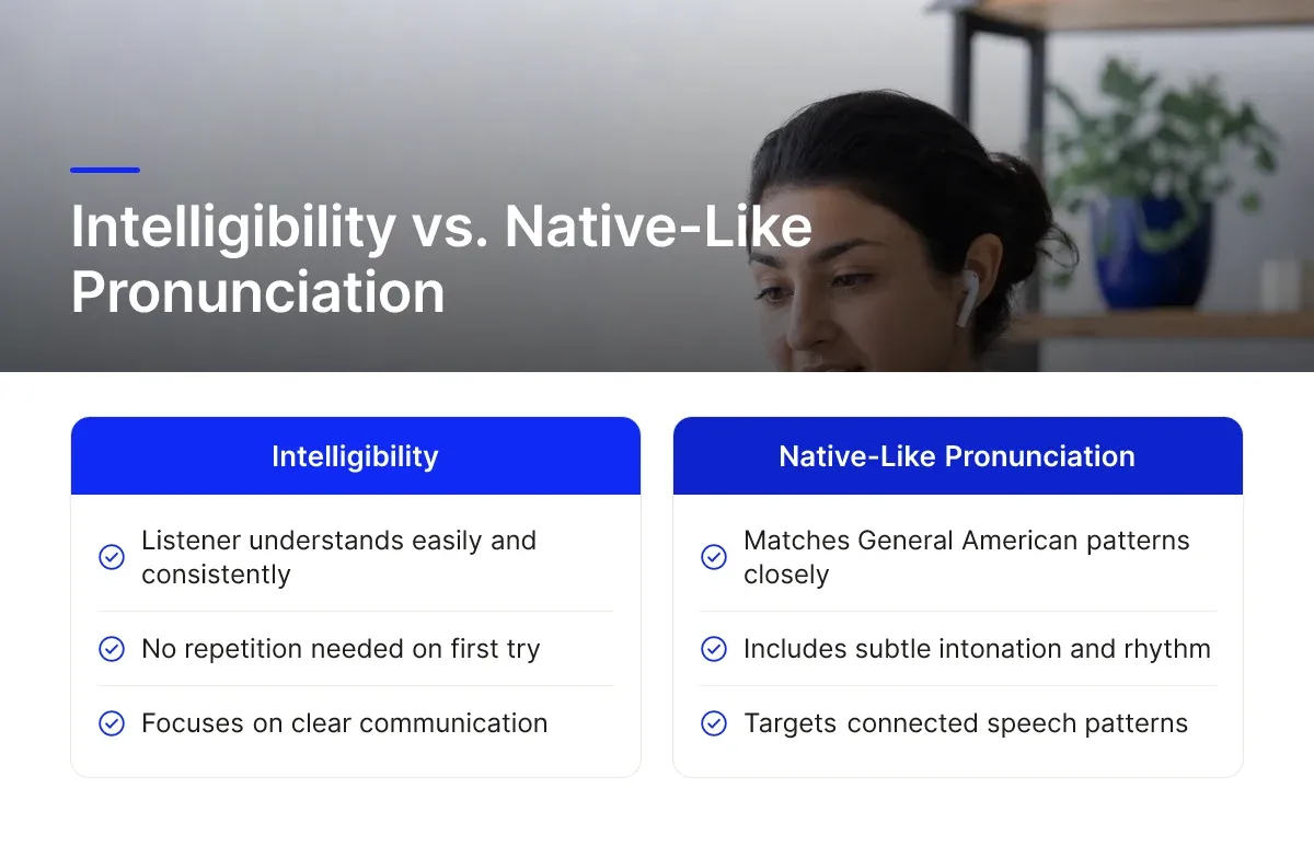 Intelligibility vs. Native-Like Pronunciation